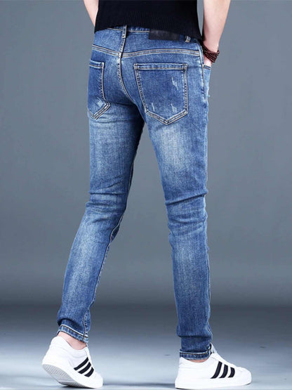 Slim-Fit Ripped Men's Jeans