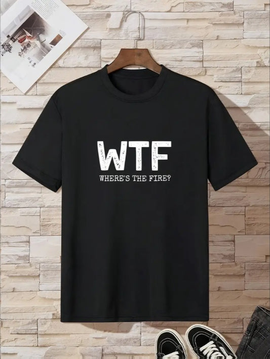 Tricou cu imprimeu „Where’s The Fire”.