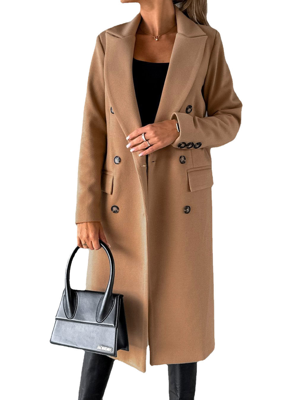 Long Sleeve Lapel Coat Winter For Womens