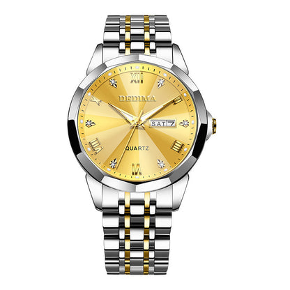 Dedima Men's Luxury Waterproof Watch With Fine Diamonds