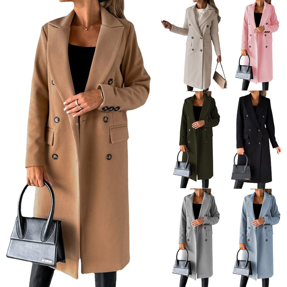 Long Sleeve Lapel Coat Winter For Womens